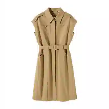 潞优野 知性优雅气质设计感显白短袖连衣裙 女款