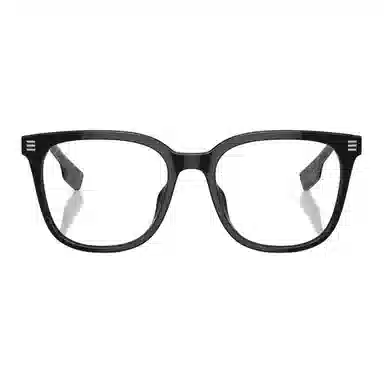 Burberry Logo Engraved Square Optical Glasses Gray