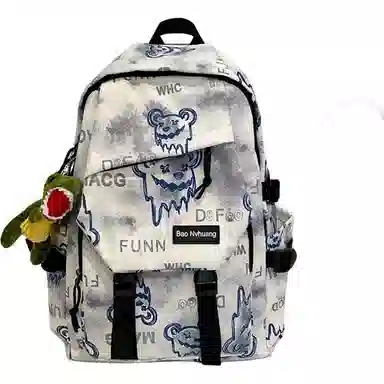垣途者 潮牌涂鸦小怪兽初高中大学百搭 尼龙 双肩包 男女同款情侣款 多色