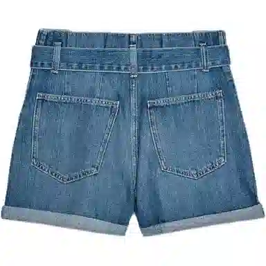 ZARA Paperbag High Waist Denim Shorts