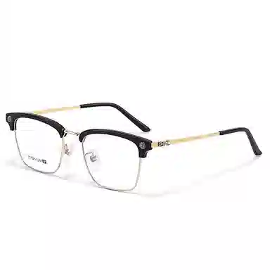 【可配度数】 佐川 超轻架半框 高颜值近视 斯文眉线框 可配防蓝光变色 钛板材 方形 光学镜架 男女同款情侣款