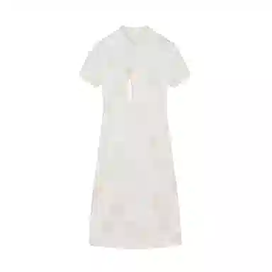 潞优野 新中式系列 气质改良旗袍高腰短袖连衣裙 女款