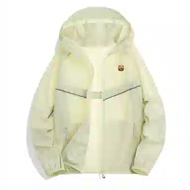 巴塞罗那足球俱乐部 纯色连帽拉链 超轻防紫外线透气速干防晒服 男女同款