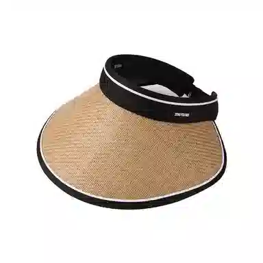 稻草人 大帽檐空顶遮阳帽 防紫外线 显脸小 简约百搭 聚酯纤维 防晒帽 女款