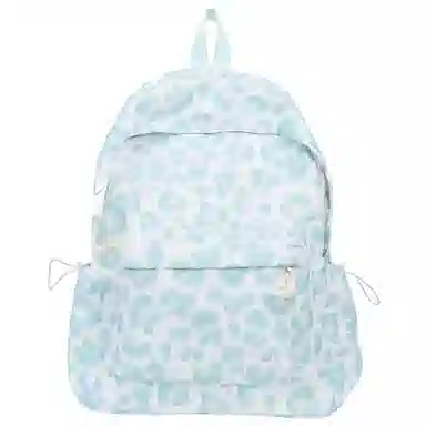 泰格奴 小清新休闲高颜值精美潮版韩版背包初中生高中生大学上课百搭 尼龙 双肩包 男女同款情侣款 绿色/黑色/蓝色