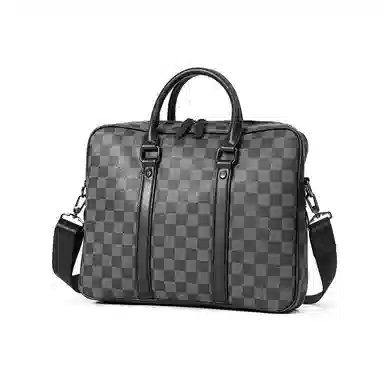 Laorentou Briefcase Black Grid