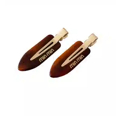 丹琴 多巴胺韩系无痕边夹侧边刘海夹发卡高级感化妆可爱顶夹一字夹子头饰 醋酸 发夹 女款