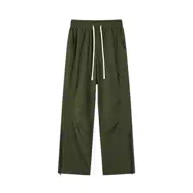 零氏 美式高街潮牌潮流痞帅褶皱设计感青春时尚港风宽松舒适简约个性百搭运动伞兵裤休闲裤 男女同款