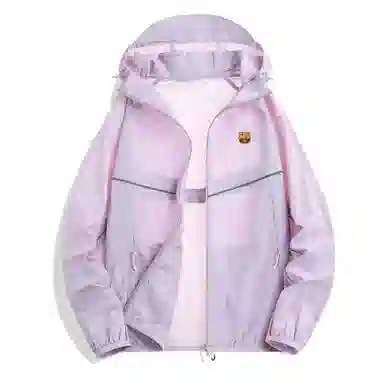 巴塞罗那足球俱乐部 纯色连帽拉链 超轻防紫外线透气速干防晒服 男女同款