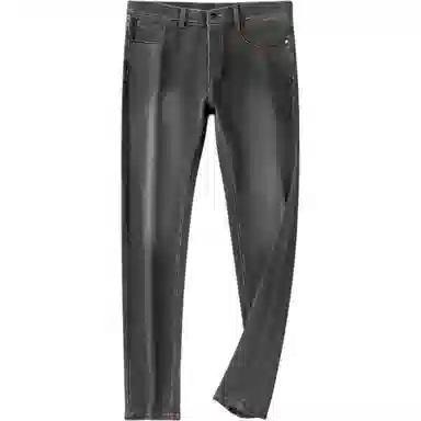 潮流简约薄款洗水修身小直筒弹力百搭休闲长裤牛仔裤 男款