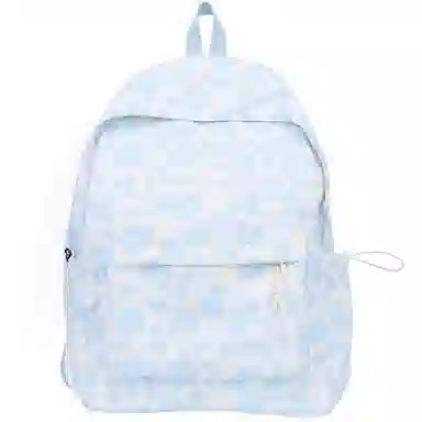 泰格奴 小清新休闲高颜值精美潮版韩版背包初中生高中生大学上课百搭 尼龙 双肩包 男女同款情侣款 绿色/黑色/蓝色