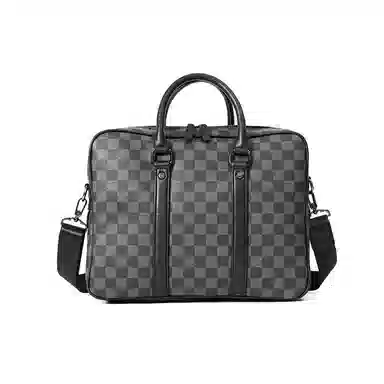 Laorentou Briefcase Black Grid