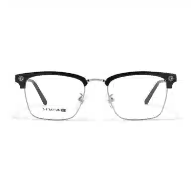 【可配度数】 佐川 超轻架半框 高颜值近视 斯文眉线框 可配防蓝光变色 钛板材 方形 光学镜架 男女同款情侣款