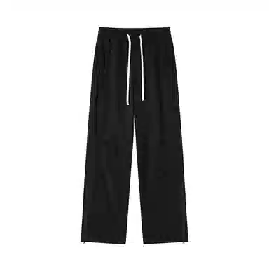 零氏 美式高街潮牌潮流痞帅褶皱设计感青春时尚港风宽松舒适简约个性百搭运动伞兵裤休闲裤 男女同款