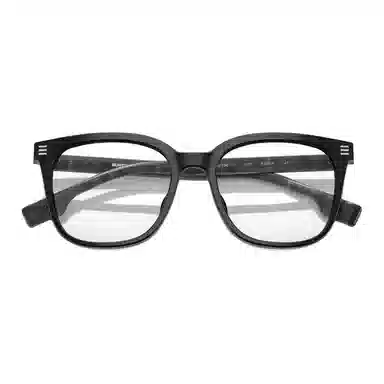 Burberry Logo Engraved Square Optical Glasses Gray