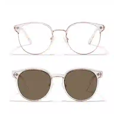 【可配度数】 佐川 时尚磁吸韩系半框近视 遮脸显脸小 圆形 光学镜架 男女同款情侣款