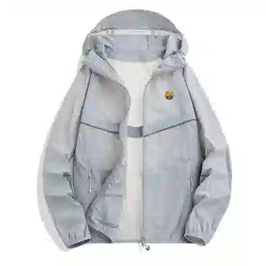 巴塞罗那足球俱乐部 纯色连帽拉链 超轻防紫外线透气速干防晒服 男女同款