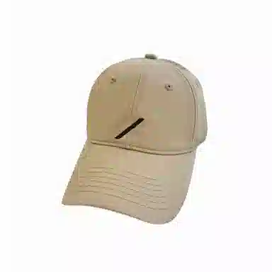 北极绒 简约潮流设计刺绣斜杠大头围加大加深大帽檐显脸小 棉 鸭舌帽 男女同款情侣款