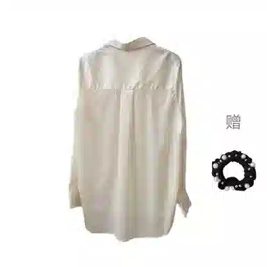 雾闪闪 纯色百搭休闲长袖衬衫 女款