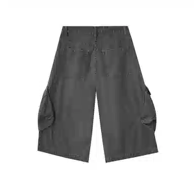 赞仕 美式七分裤高级感休闲裤日系纯棉直筒工装短裤 男女同款