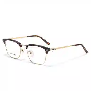 【可配度数】 佐川 超轻架半框 高颜值近视 斯文眉线框 可配防蓝光变色 钛板材 方形 光学镜架 男女同款情侣款