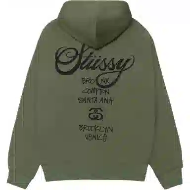 Stussy SS25 World Tour HOODIE logo