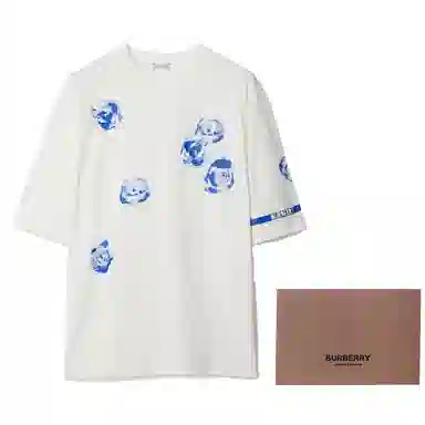 Burberry Rose Cotton T-Shirt LogoT
