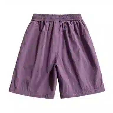 大卫贝肯 美式复古基础款字母印花多巴胺宽松直筒百搭日常通勤运动松紧腰系带五分休闲短裤 男女同款