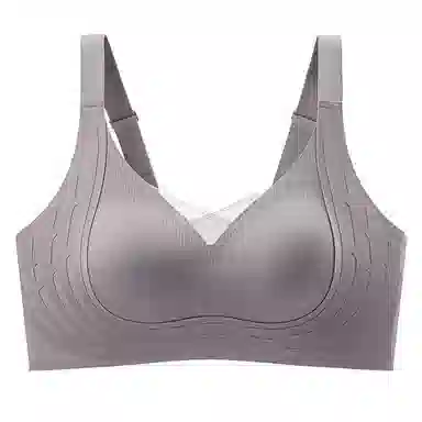 二三二三 聚拢提拉上托不空杯亲肤舒适内衣侧收副乳无钢圈可调节肩带蕾丝美背软支撑胸罩法式慵懒简约时尚百搭性感纯欲文胸 女款