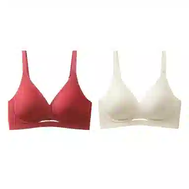 欧迪芬 冰丝轻薄透气亲肤侧翼软支撑收副乳防下垂上托聚拢两件装夏季文胸 女款 组合装