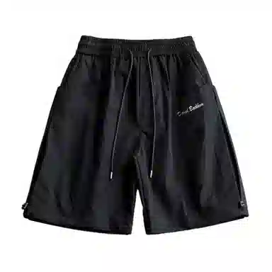 大卫贝肯 美式字母印花户外运动宽松直筒百搭松紧腰休闲短裤 男女同款