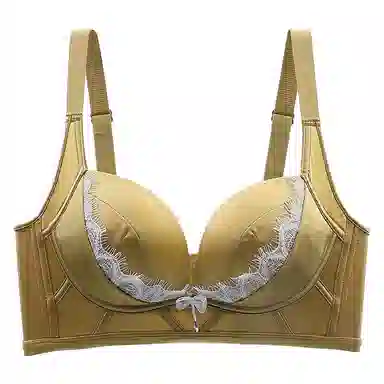 二三二三 聚拢提拉上托舒适侧收副乳软支撑法式蕾丝蝴蝶结文胸 女款