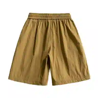 大卫贝肯 美式复古基础款字母印花多巴胺宽松直筒百搭日常通勤运动松紧腰系带五分休闲短裤 男女同款