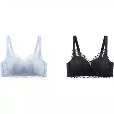 欧迪芬 春季 优雅蕾丝聚拢纯色文胸 女款 组合装