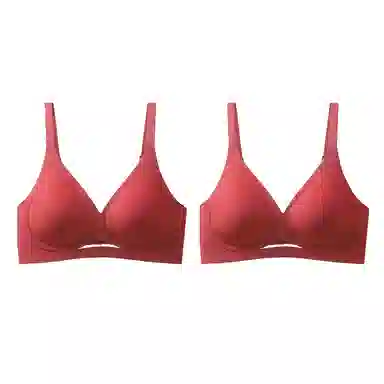 欧迪芬 冰丝轻薄透气亲肤侧翼软支撑收副乳防下垂上托聚拢两件装夏季文胸 女款 组合装