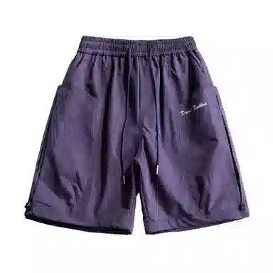 大卫贝肯 美式字母印花户外运动宽松直筒百搭松紧腰休闲短裤 男女同款