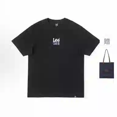Lee SS24 Colorblock Letter Print Tee Black