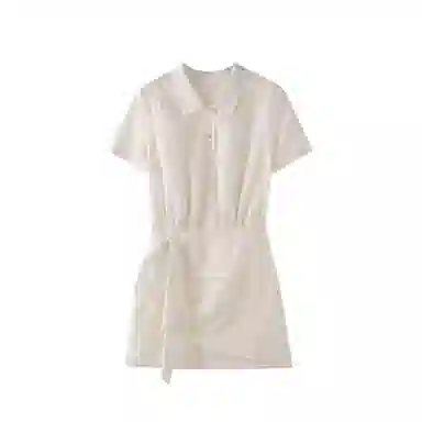 桴生 多风格夏季收腰镂空设计感服饰短袖连衣裙 女款
