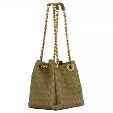 Bottega Veneta Parachute Shoulder Bag Green
