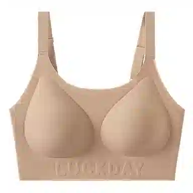 二三二三 聚拢提拉上托不空杯亲肤舒适内衣侧收副乳无钢圈可调节宽肩带软支撑胸罩纯色字母简约时尚百搭性感纯欲文胸 女款