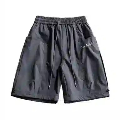 大卫贝肯 美式字母印花户外运动宽松直筒百搭松紧腰休闲短裤 男女同款