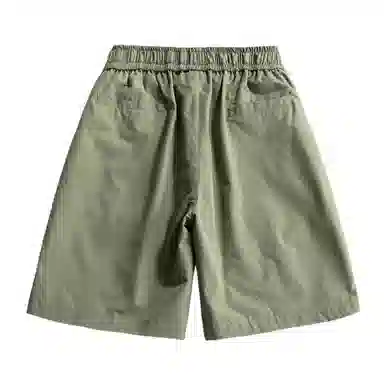 大卫贝肯 美式复古高街潮牌纯色简约字母印花宽松直筒日常通勤百搭运动五分工装休闲短裤 男女同款