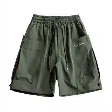 大卫贝肯 美式字母印花户外运动宽松直筒百搭松紧腰休闲短裤 男女同款