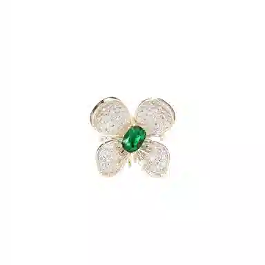 山一丸 防走光时尚设计复古 铜 胸针 女款