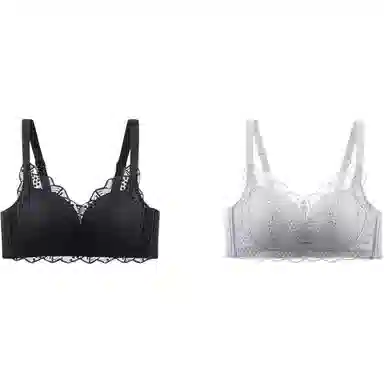 欧迪芬 春季 优雅蕾丝聚拢纯色文胸 女款 组合装