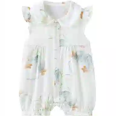 童泰连体衣 可爱翻领百搭潮流 绿色 婴幼童