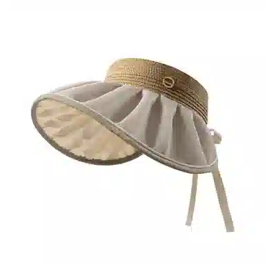 稻草人 空顶大檐遮阳防紫外线 出游韩系百搭显脸小 聚酯纤维 防晒帽 女款