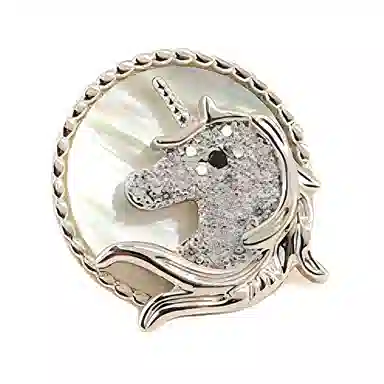 山一丸 无痕强力吸铁石防走光神器固定 铜+珍珠 胸针 女款