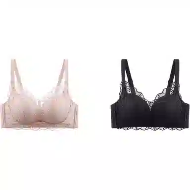 欧迪芬 春季 优雅蕾丝聚拢纯色文胸 女款 组合装