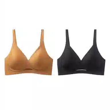 欧迪芬 冰丝轻薄透气亲肤侧翼软支撑收副乳防下垂上托聚拢两件装夏季文胸 女款 组合装